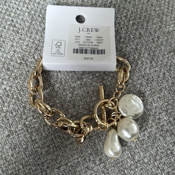 J. Crew gold Chunky chain toggle bracelet - Picture 5 of 8
